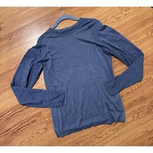 Lululemon Breathable Blue Performance L/S T- Shirt Size Mens S Live In practice